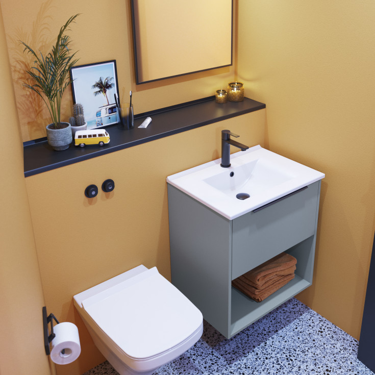 Dansani Mido+ Classic møbelpakke, 61x44 cm, matt lyseblå