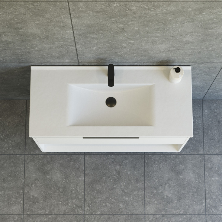 Dansani Mido+ Classic möbelpaket, 101x44 cm, matt vit