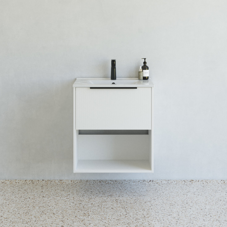 Dansani Mido+ Classic møbelpakke, 61x44 cm, stripete matt hvit