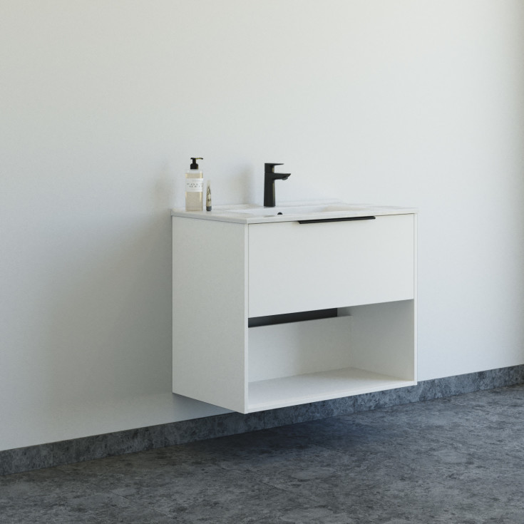 Dansani Mido+ Classic möbelpaket, 81x44 cm, matt vit