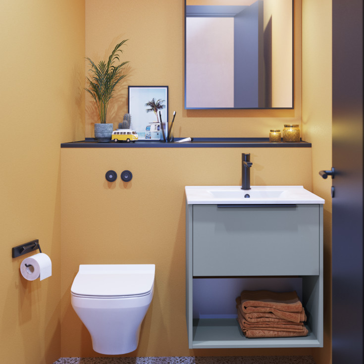 Dansani Mido+ Classic möbelpaket, 61x44 cm, matt ljusblå