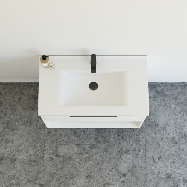 Dansani Mido+ Classic möbelpaket, 81x44 cm, randig matt vit