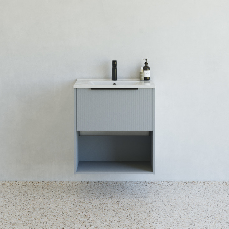 Dansani Mido+ Classic møbelpakke, 61x44 cm, stripete matt lyseblå