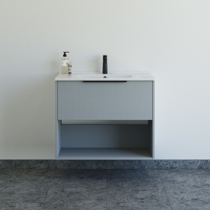 Dansani Mido+ Classic møbelpakke, 81x44 cm, stripete matt lyseblå