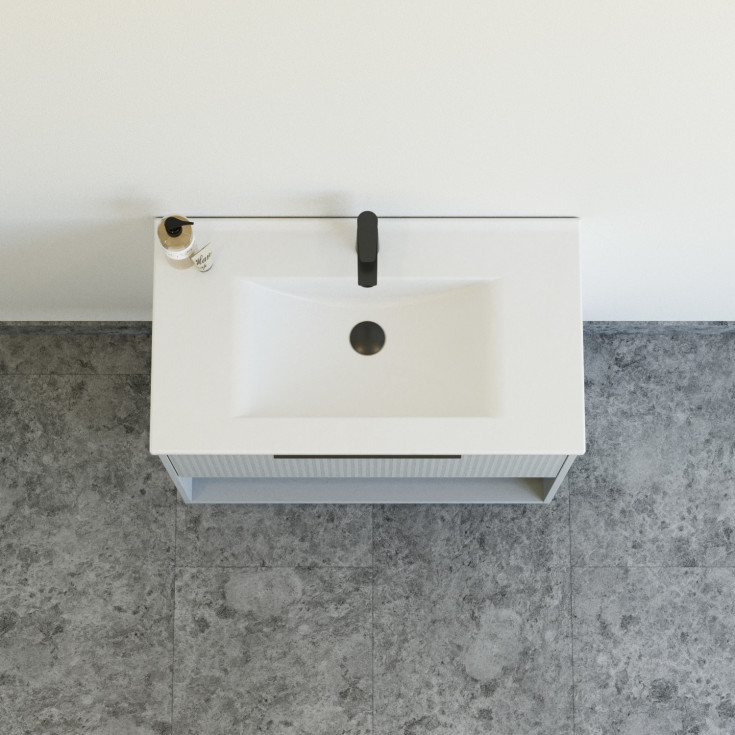 Dansani Mido+ Classic möbelpaket, 81x44 cm, randig matt ljusblÄ