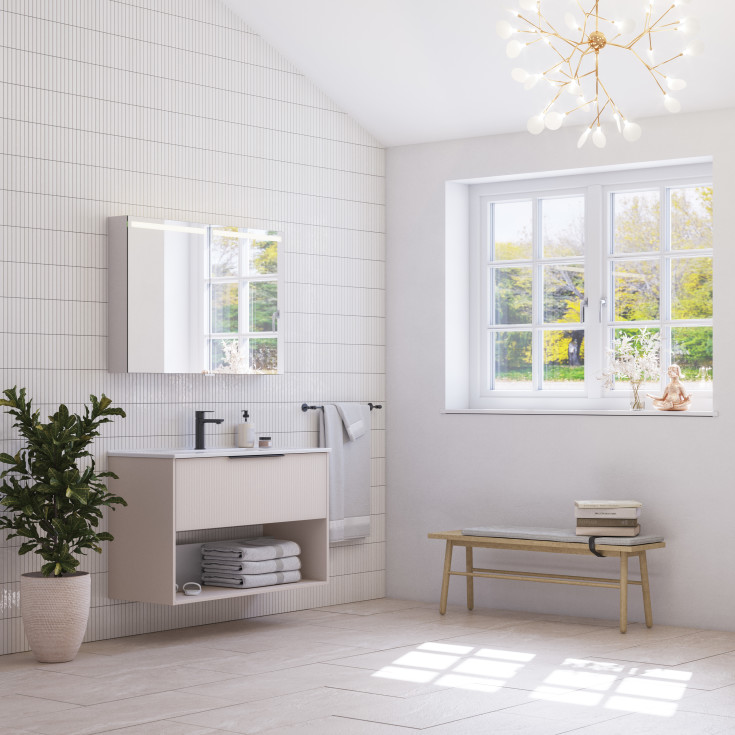 Dansani Mido+ Classic møbelpakke, 81x44 cm, stripete matt beige