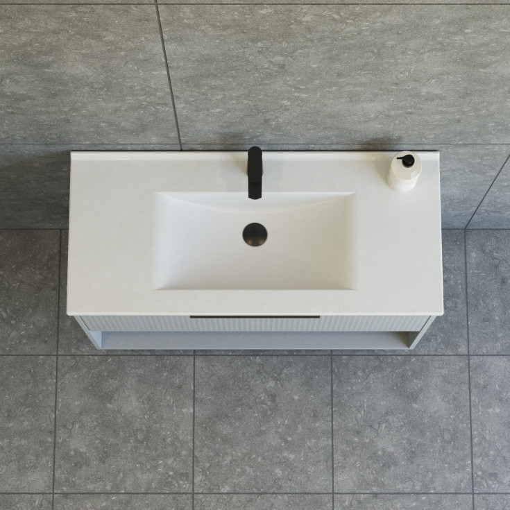 Dansani Mido+ Classic möbelpaket, 101x44 cm, randig matt ljusblÄ