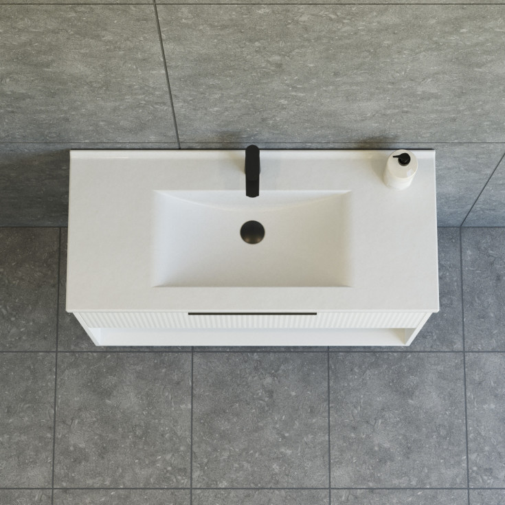 Dansani Mido+ Classic møbelpakke, 101x44 cm, stripete matt hvit