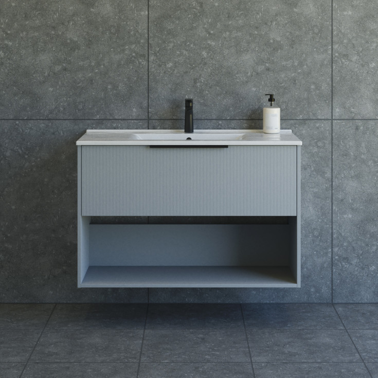 Dansani Mido+ Classic møbelpakke, 101x44 cm, stripete matt lyseblå