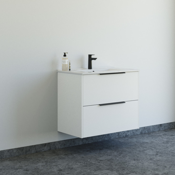 Dansani Mido+ Classic möbelpaket, 81x44 cm, matt vit