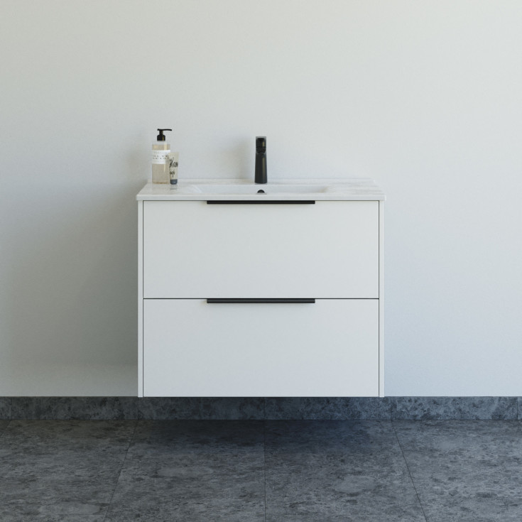 Dansani Mido+ Classic møbelpakke, 81x44 cm, matt hvit