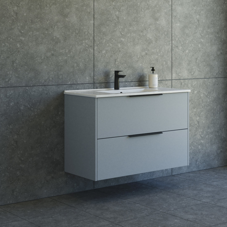 Dansani Mido+ Classic möbelpaket, 101x45,5 cm, matt ljusblå