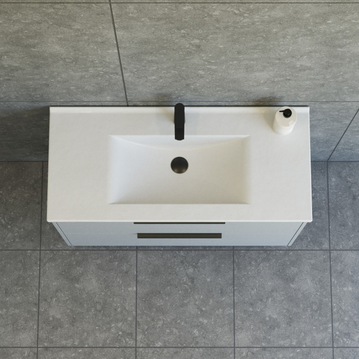 Dansani Mido+ Classic möbelpaket, 101x45,5 cm, matt ljusblå