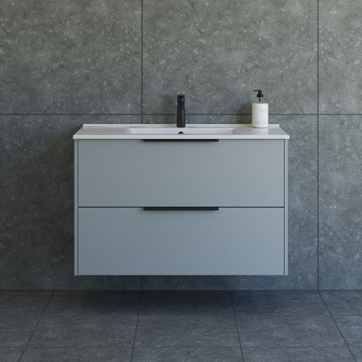 Dansani Mido+ Classic möbelpaket, 101x45,5 cm, matt ljusblå