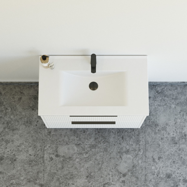 Dansani Mido+ Classic möbelpaket, 81x44 cm, randig matt vit