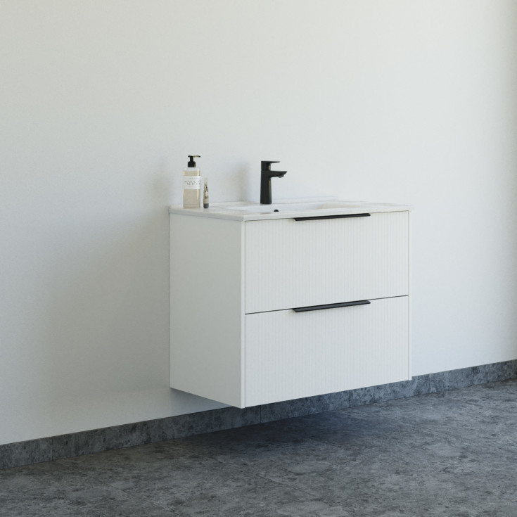 Dansani Mido+ Classic møbelpakke, 81x44 cm, stripete matt hvit