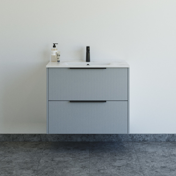 Dansani Mido+ Classic møbelpakke, 81x44 cm, stripete matt lyseblå