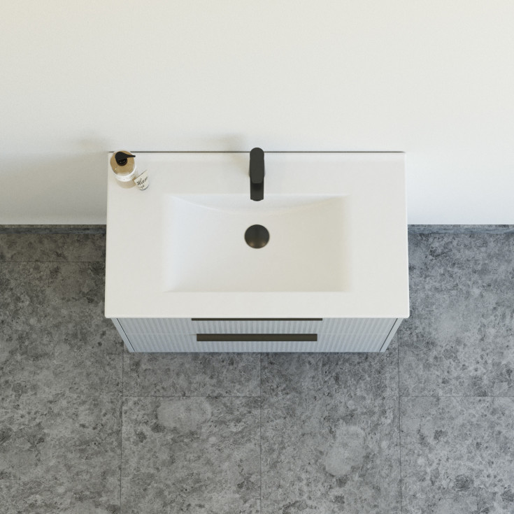 Dansani Mido+ Classic möbelpaket, 81x44 cm, randig matt ljusblÄ