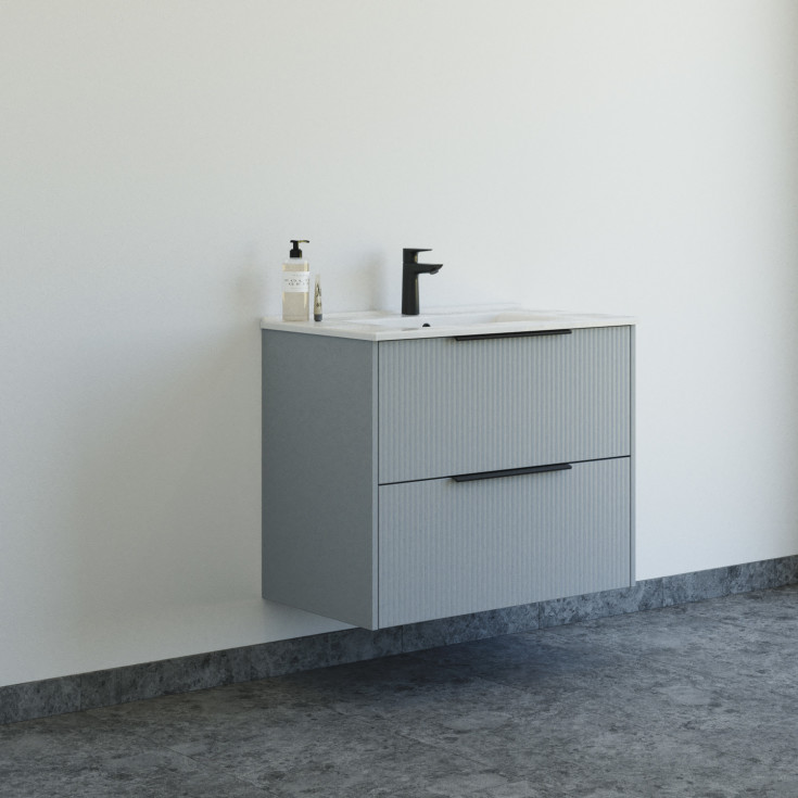 Dansani Mido+ Classic möbelpaket, 81x44 cm, randig matt ljusblÄ