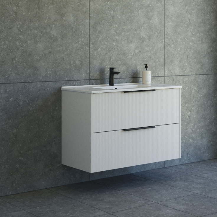 Dansani Mido+ Classic möbelpaket, 101x45,5 cm, randig matt beige