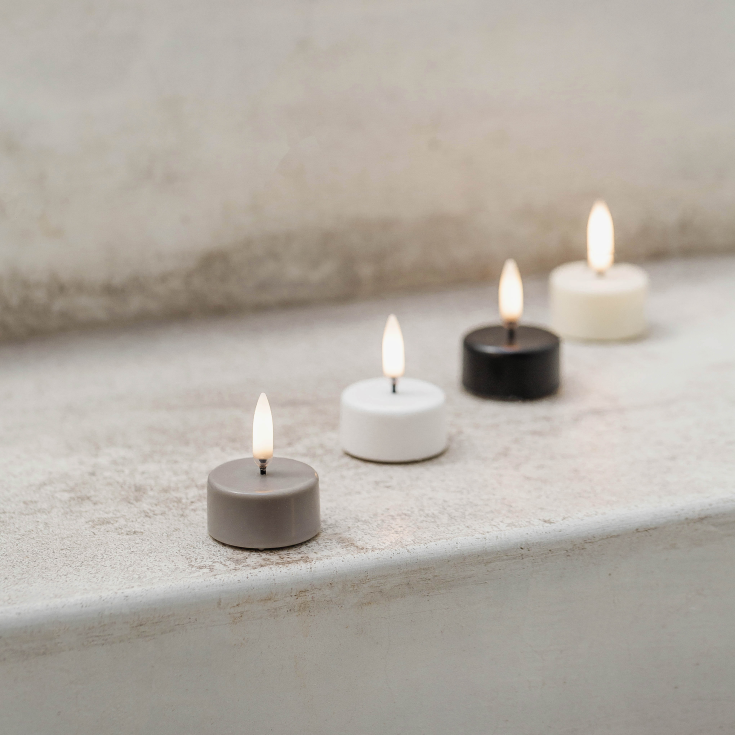 Uyuni LED telys, batteri, hvit