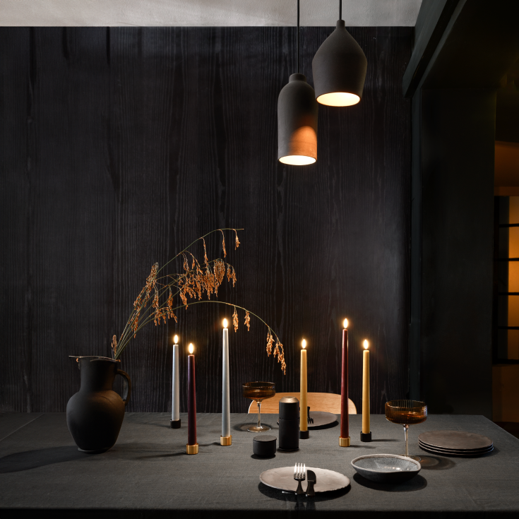 Uyuni LED kronelys, batteri, grønn