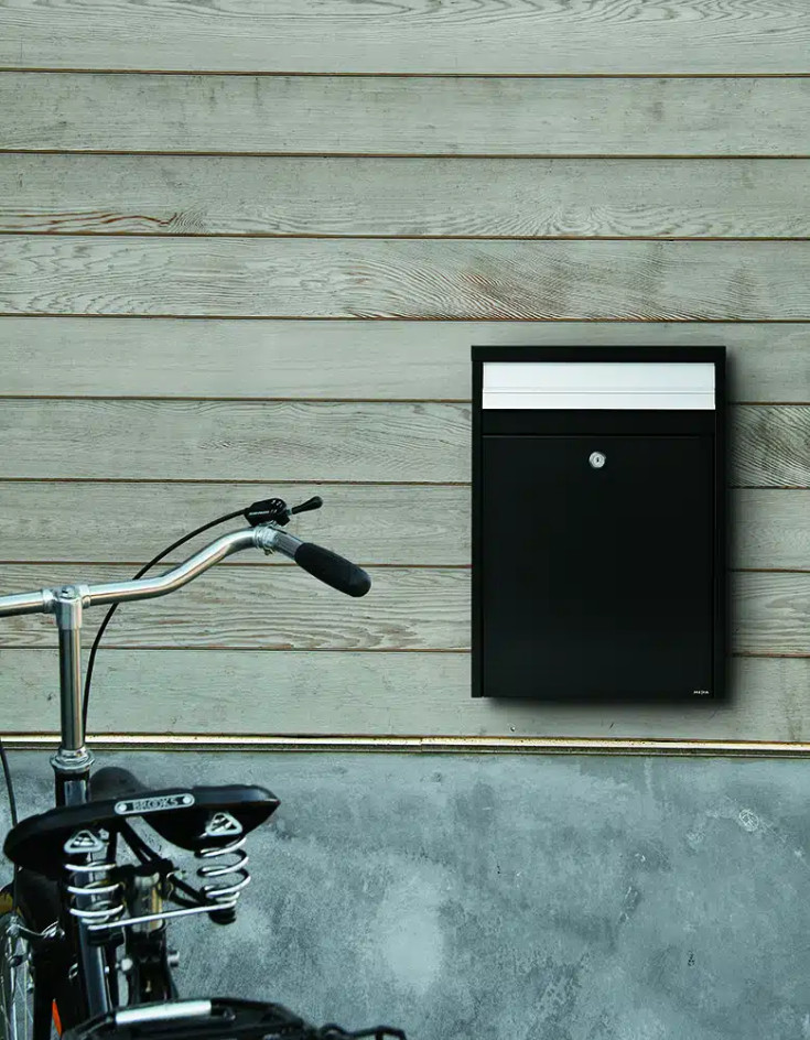 Me-fa Piano 350 brevlåda, med lås, svart