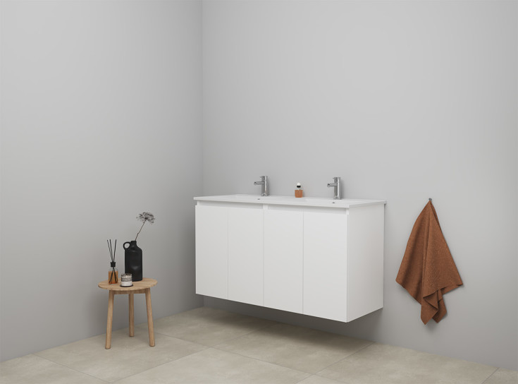 Sanibell Online möbelpaket, 121x46 cm, vit högglans