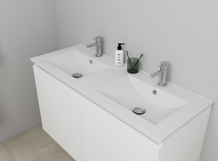 Sanibell Online møbelpakke, 121x46 cm, matt hvit