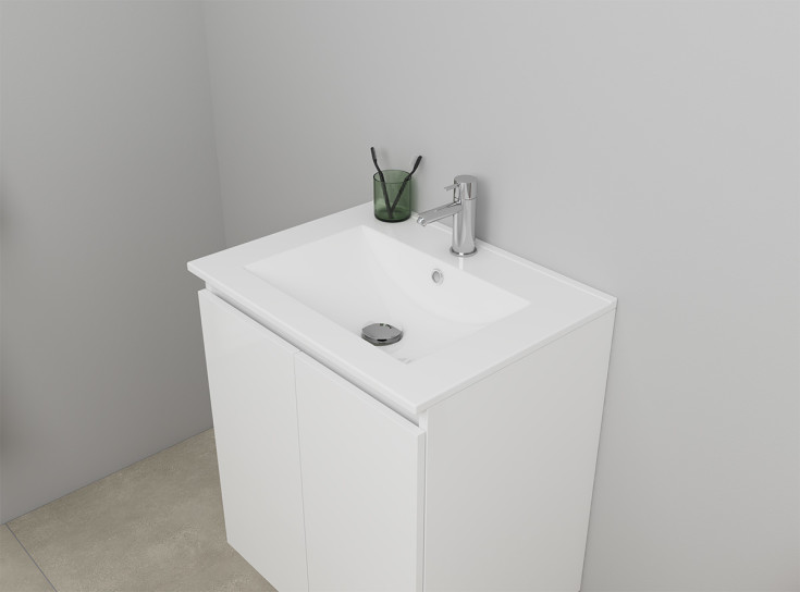 Sanibell Online møbelpakke, usamlet, 61x46 cm, hvit høyglans