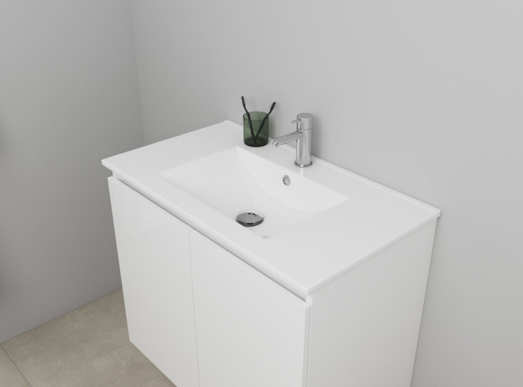 Sanibell Online møbelpakke, usamlet, 81x46 cm, hvit høyglans