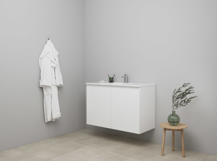 Sanibell Online möbelpaket, omonterad, 101x46 cm, vit högglans