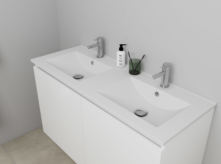 Sanibell Online möbelpaket, 121x46 cm, vit högglans