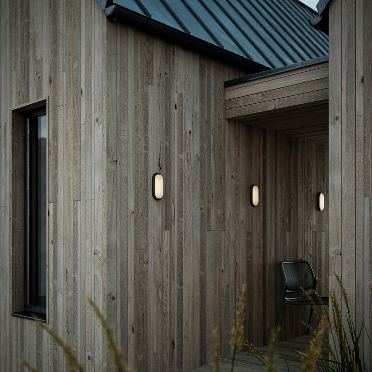 Nordlux Cuba Energy utelys vegg, oval, sort