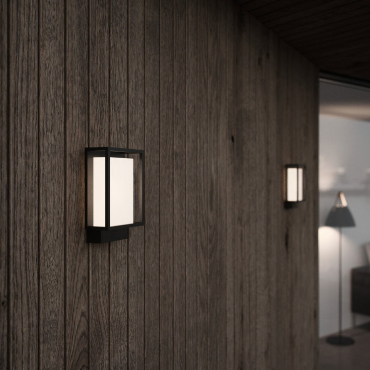 Nordlux Nestor utelys vegg, sort