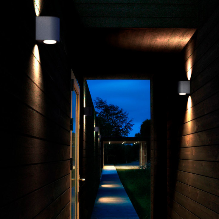 Nordlux Canto 2 udendørs væglampe, grå