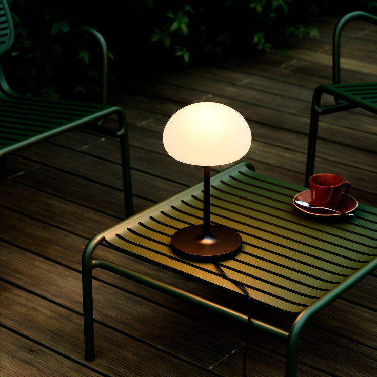 Nordlux Sponge genopladelig udendørs bordlampe, sort