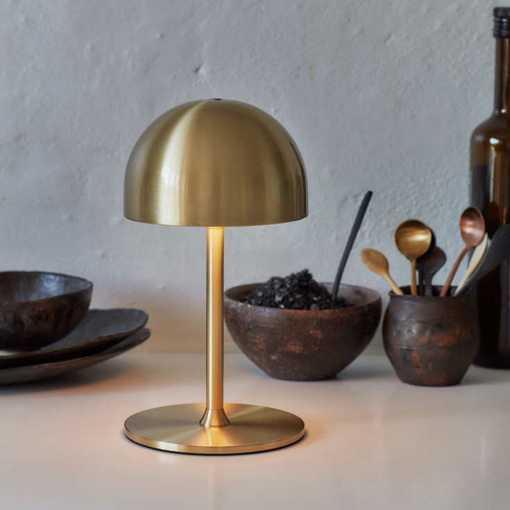 Sirius Tim oppladbar bordlampe, messing, 22 cm