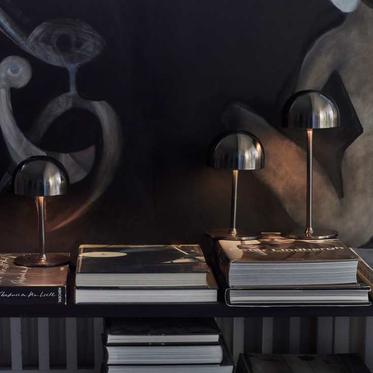 Sirius Tim oppladbar bordlampe, sort nikkel, 30 cm