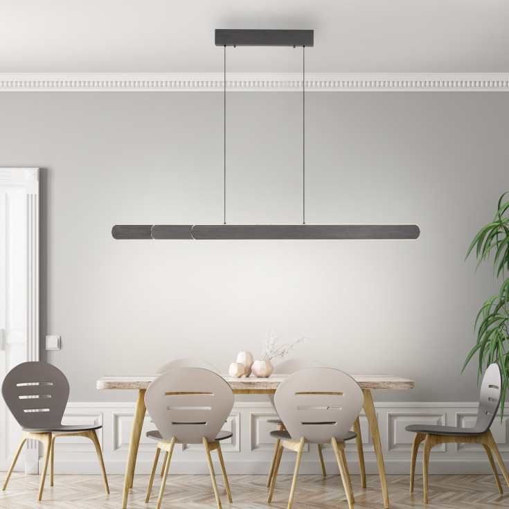 Adriana Round langbordspendel m. udtræk & comfort lift, sort