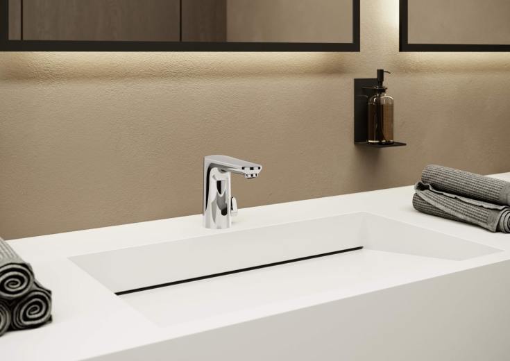 Oras Electra 92 Digital+ håndvaskarmatur, berøringsfri, krom