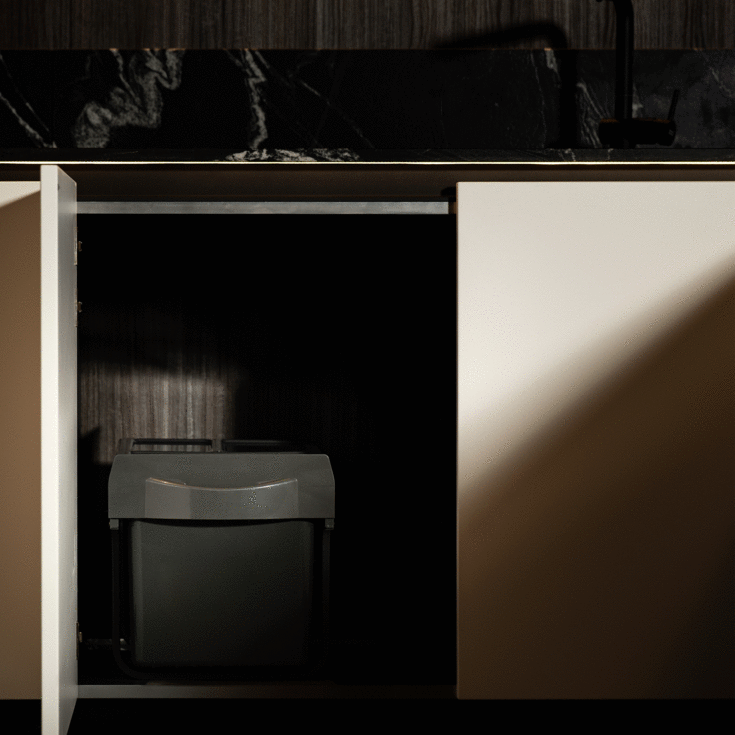 Lavabo Amsterdam affaldssystem, 32 liter, grå