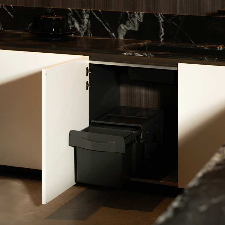 Lavabo Amsterdam affaldssystem, 32 liter, grå