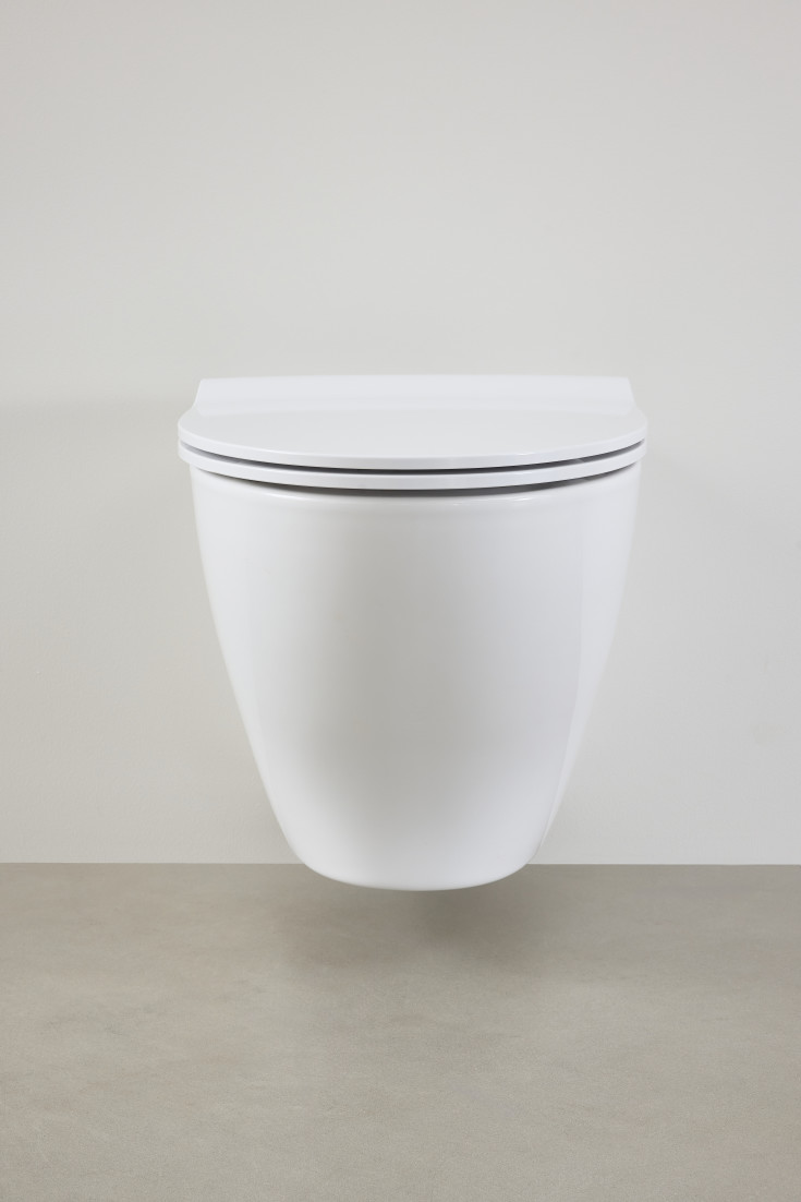 Ifö Spira Modern væghængt toilet, uden skyllekant, rengøringsvenlig, hvid