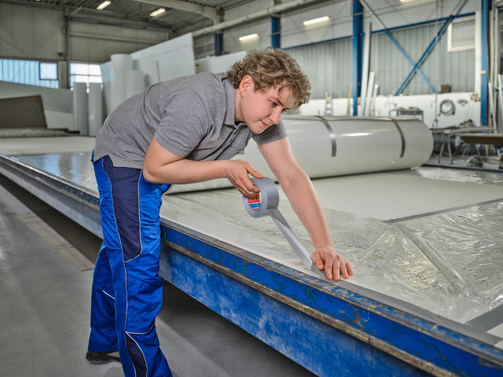 tesa lærredstape 60462 PRO, 96 mm x 50 m, grå