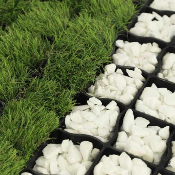 LHI EcoGrid N50 permeable græsarmering, 50x50 cm, sort