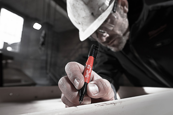 Milwaukee Inkzall tusj, spiss form, svart