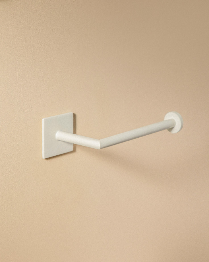 Cosmic Stick toiletrulleholder, mat hvid