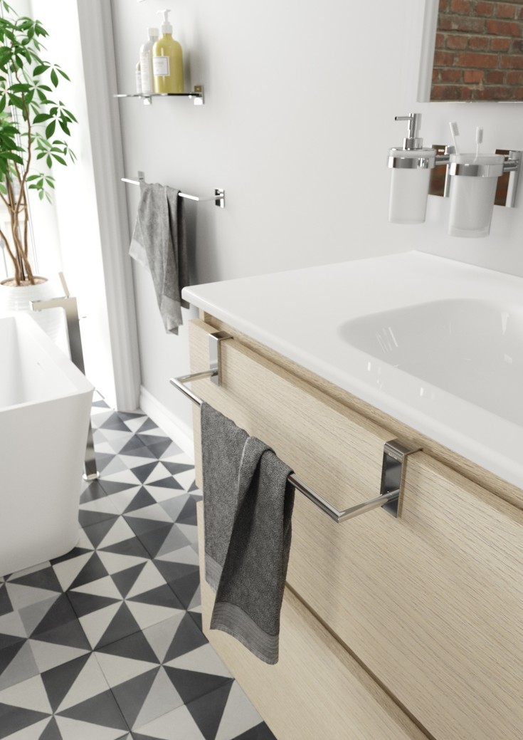 Cosmic Stick håndklædestang, 38 cm, krom