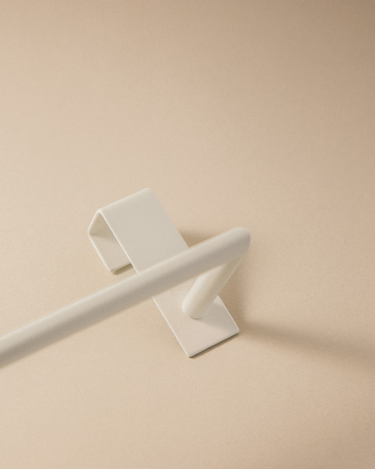 Cosmic Stick håndklædestang, 27 cm, mat hvid